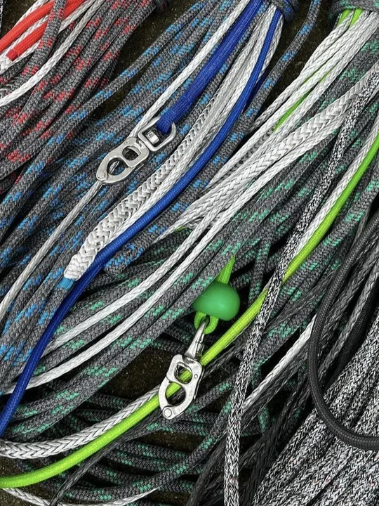 Cabuyería técnica en dyneema con grilletes textiles